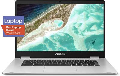 ASUS Chromebook C423 14.0" 180 Degree HD NanoEdge Display, Intel Dual Core Celeron Processor, 4GB LPDDR4 RAM, 64GB Storage, Silver Color