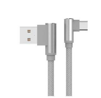 Right Angle USB-A to USB-C (Charging Cable with Data Syncing)