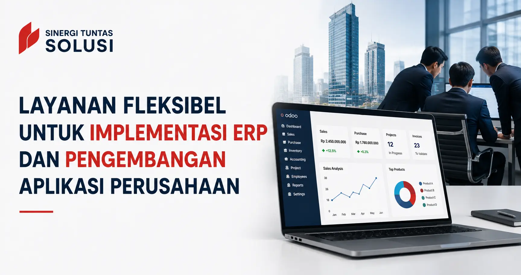 Layanan implementasi ERP dan pengembangan aplikasi perusahaan Sinergi Tuntas Solusi