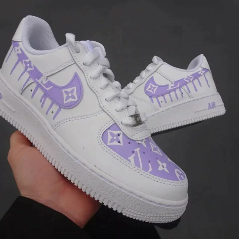 Purple Luxury Drip Air Force 1 Custom