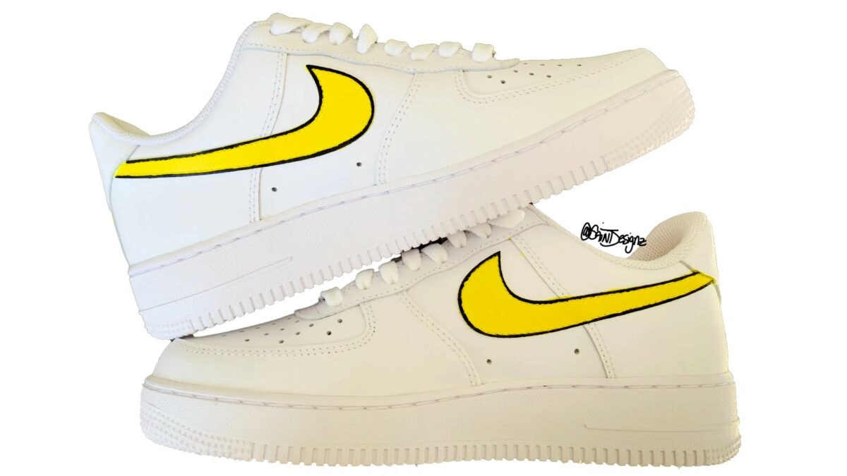 Black And Yellow Air Force 1 Custom