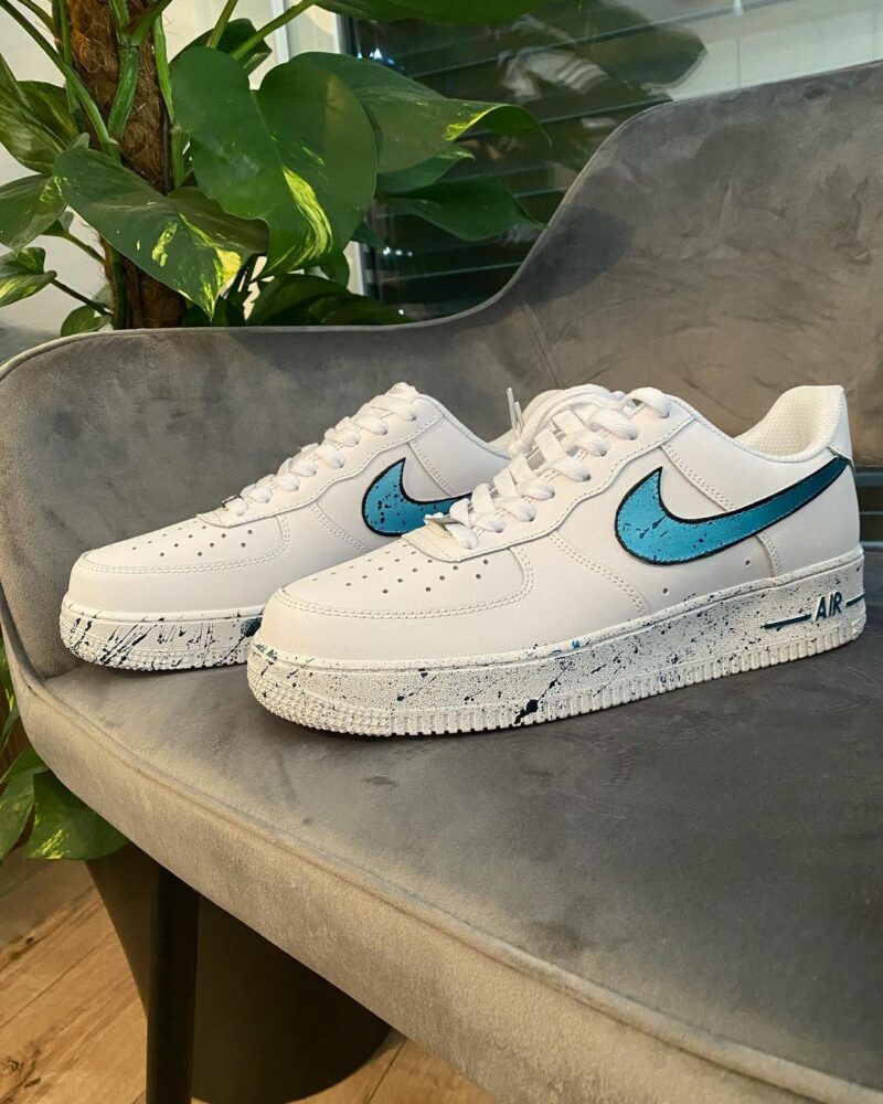 Blue Splash Air Force 1 Custom