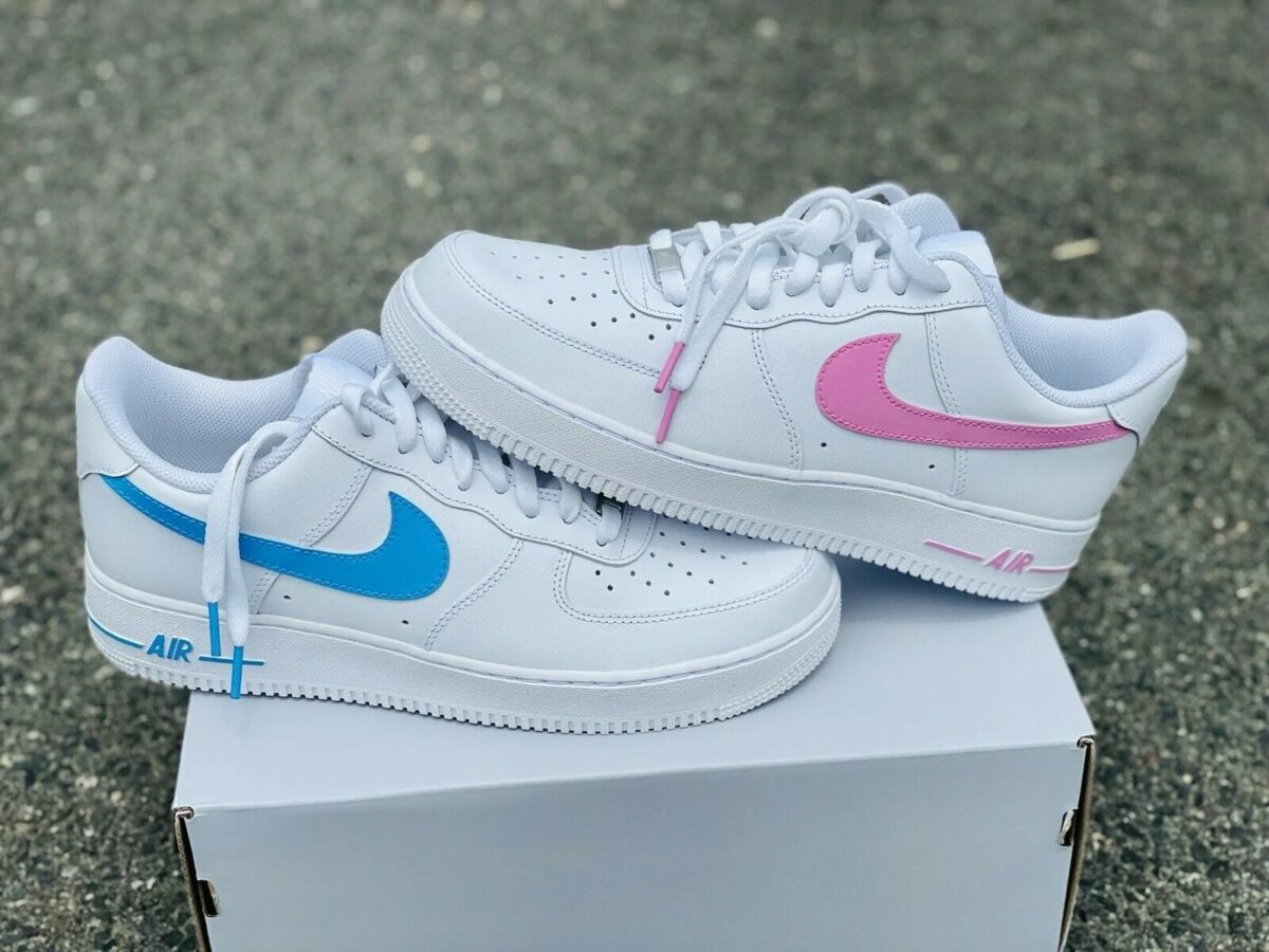 Blue And Pink Air Force 1 Custom