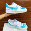 Blue Drip Heart Luxury Air Force 1 Custom