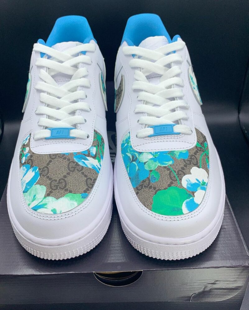 Blue Floral Gucci Air Force 1 Custom