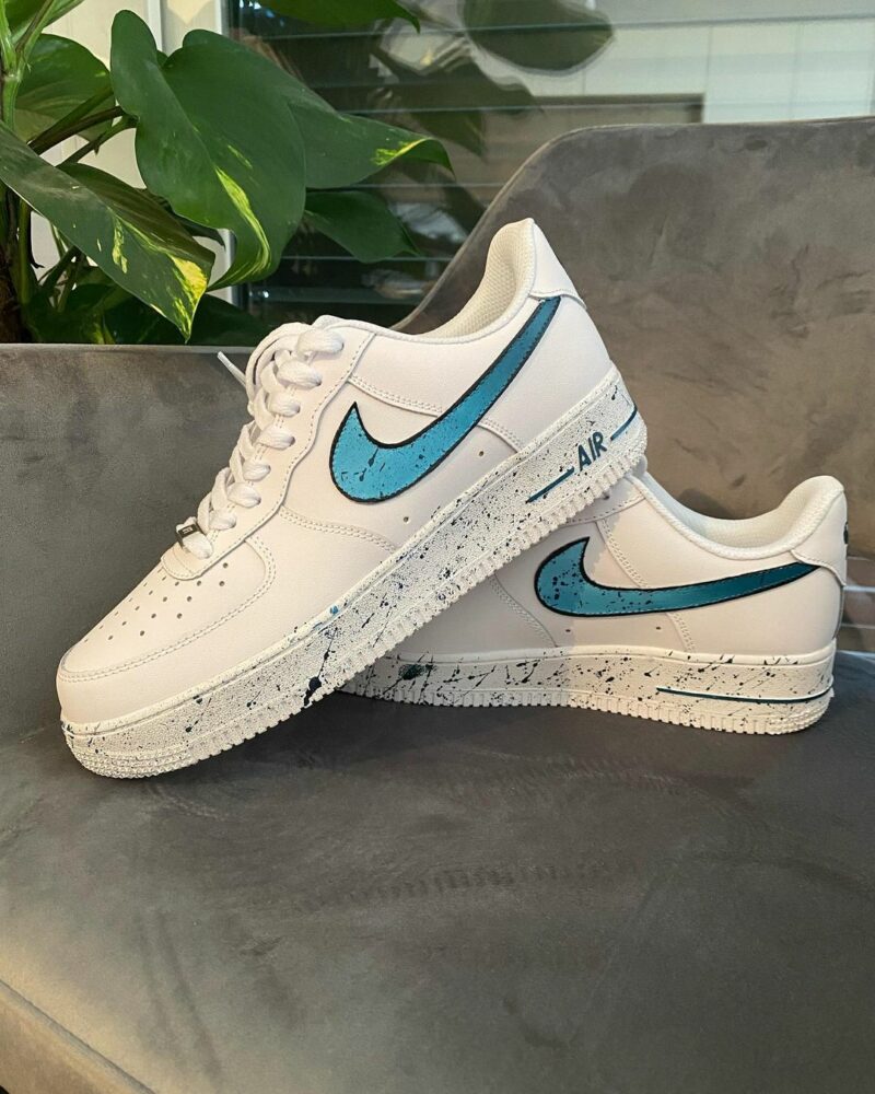 Blue Splash Air Force 1 Custom