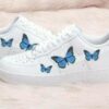 Blue Teal Butterfly Air Force 1 Custom