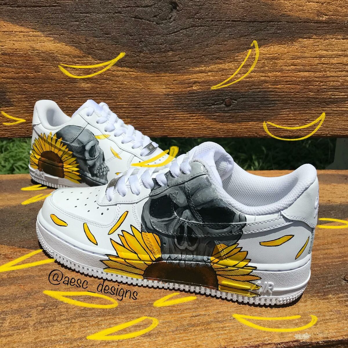 Calaveras and Girasoles Air Force 1 Custom