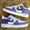 Cartoon Purple Black Outline Air Force 1 Custom