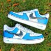 Cartoon Sky Blue Black Outline Air Force 1 Custom