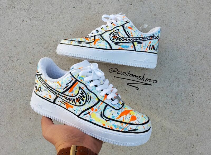 Cartoon Splatter Air Force 1 Custom