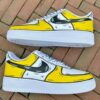 Cartoon Yellow Black Outline Air Force 1 Custom