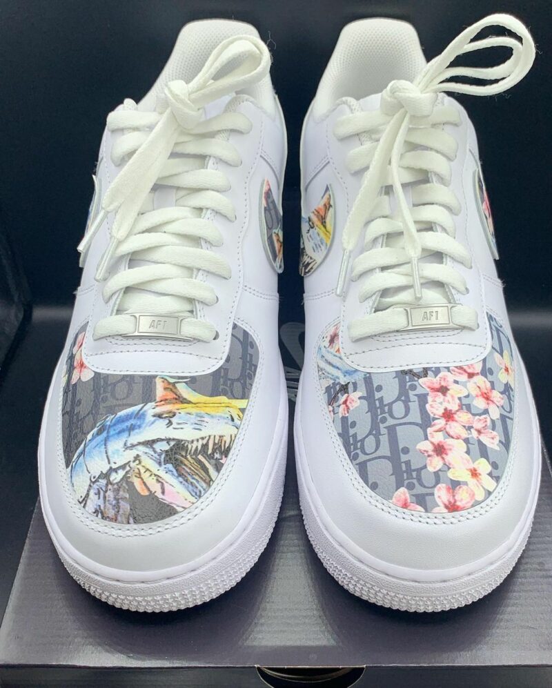 Dino Dior Air Force 1 Custom, Air Force 1, Custom Sneakers - KingShooz Shop