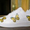 Gold Yellow Blue Butterfly Air Force 1 Custom