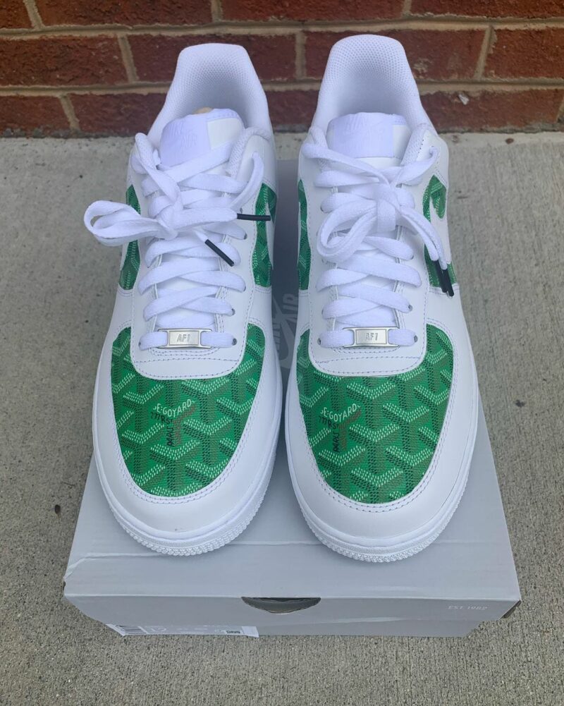 Green Goyard Air Force 1 Custom