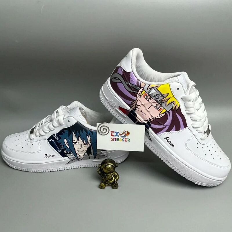 Naruto x Sasuke Air Force 1 Custom, Sneakers Custom, Hand Painted Shoes ...