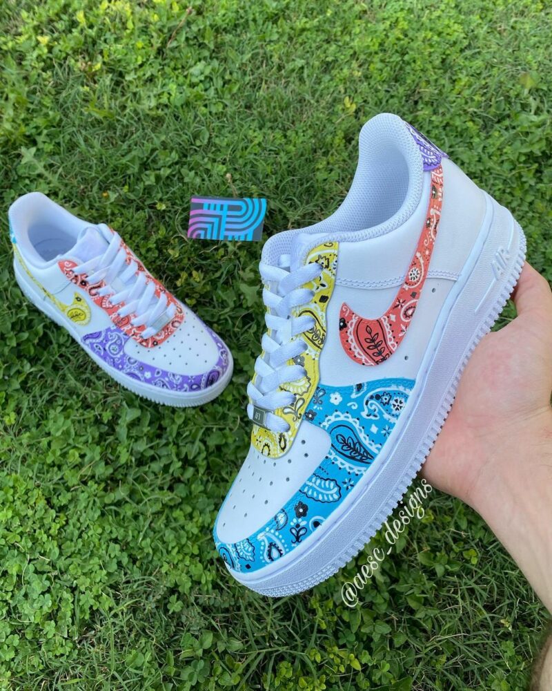 Hand Painted Bandana Air Force 1 Custom