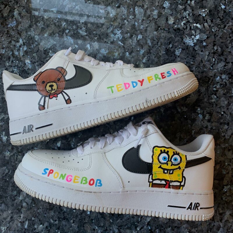 SpongeBob x Teddy Air Force 1 Custom