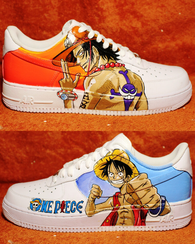 One Piece - Luffy x Ace Air Force 1 Custom