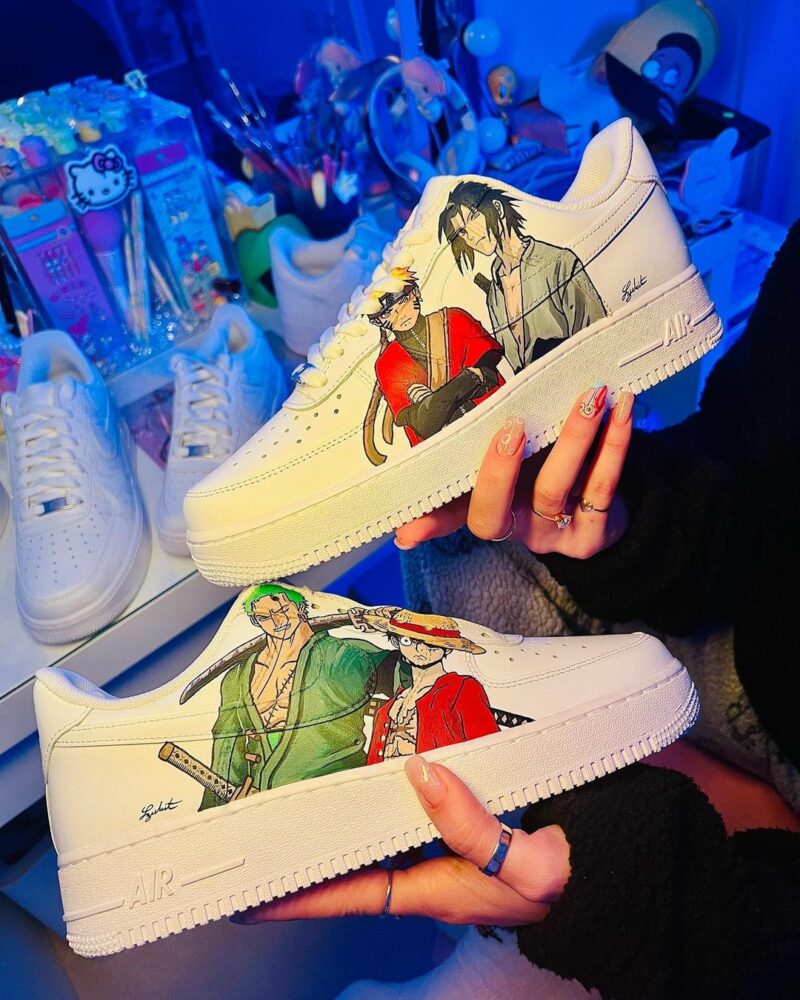 One Piece x Naruto Air Force 1 Custom