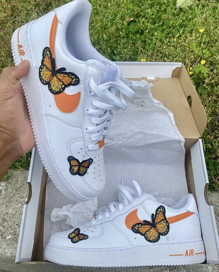 Orange Monarch Butterfly Air Force 1 Custom