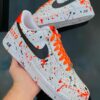 Orange and Black Splatter Air Force 1 Custom