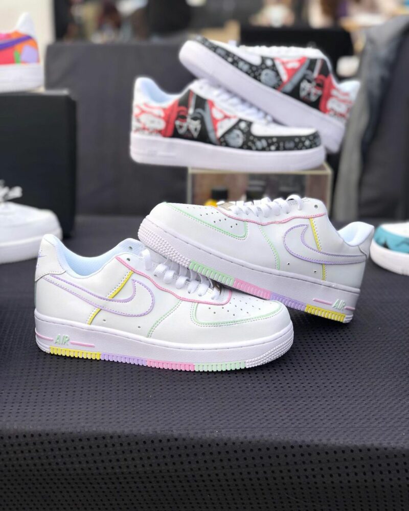 Pastel Outlines Air Force 1 Custom