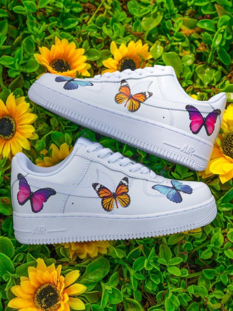 Pink Blue Orange Butterfly Air Force 1 Custom