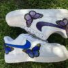 Purple Blue Embroidered Butterfly Air Force 1 Custom