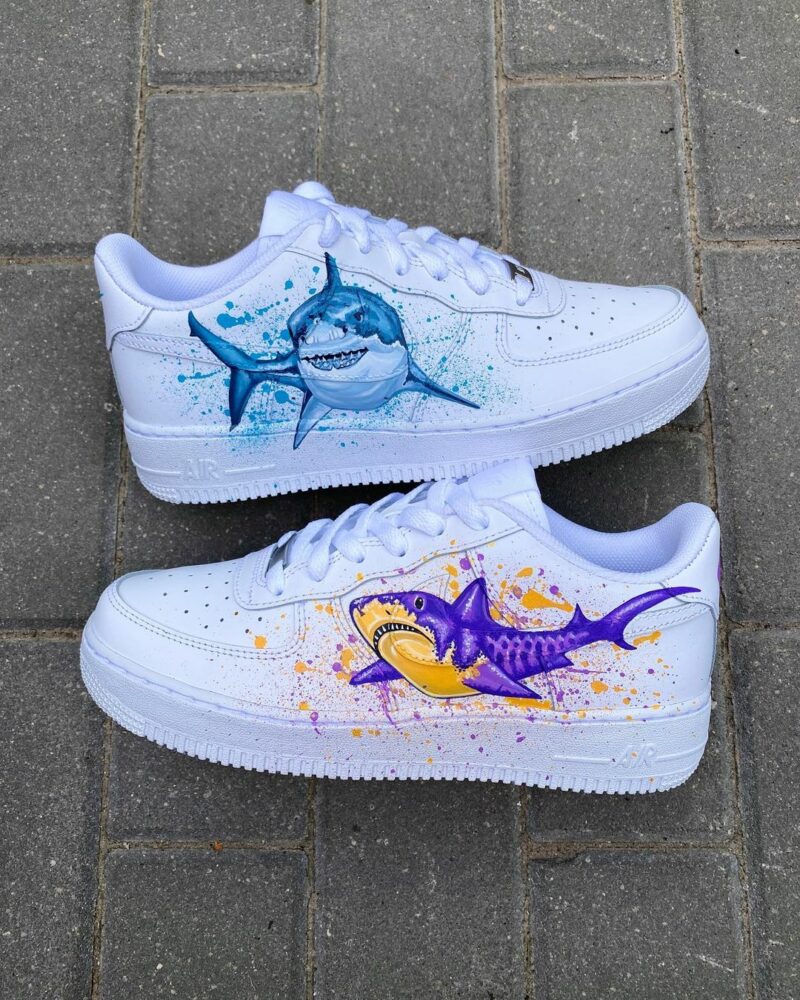 Purple Tiger Shark Air Force 1 Custom