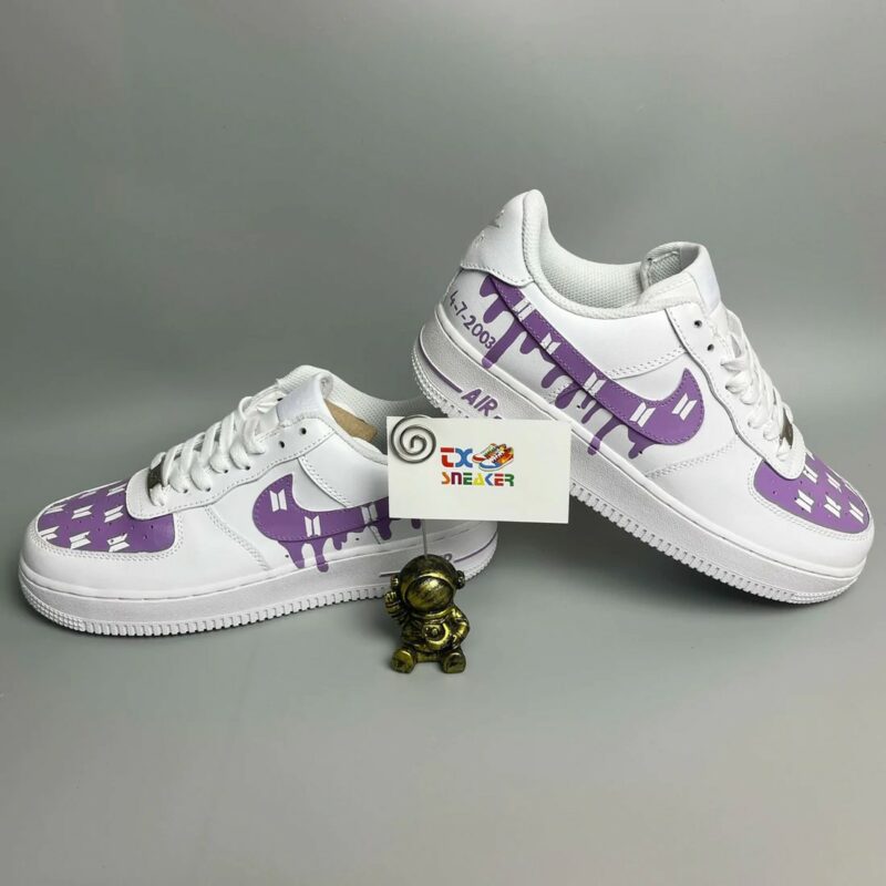 BTS Purple Air Force 1 Custom