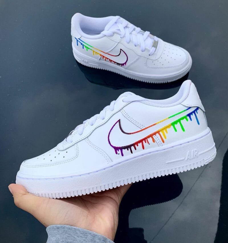 Rainbow Drip Air Force 1 Custom