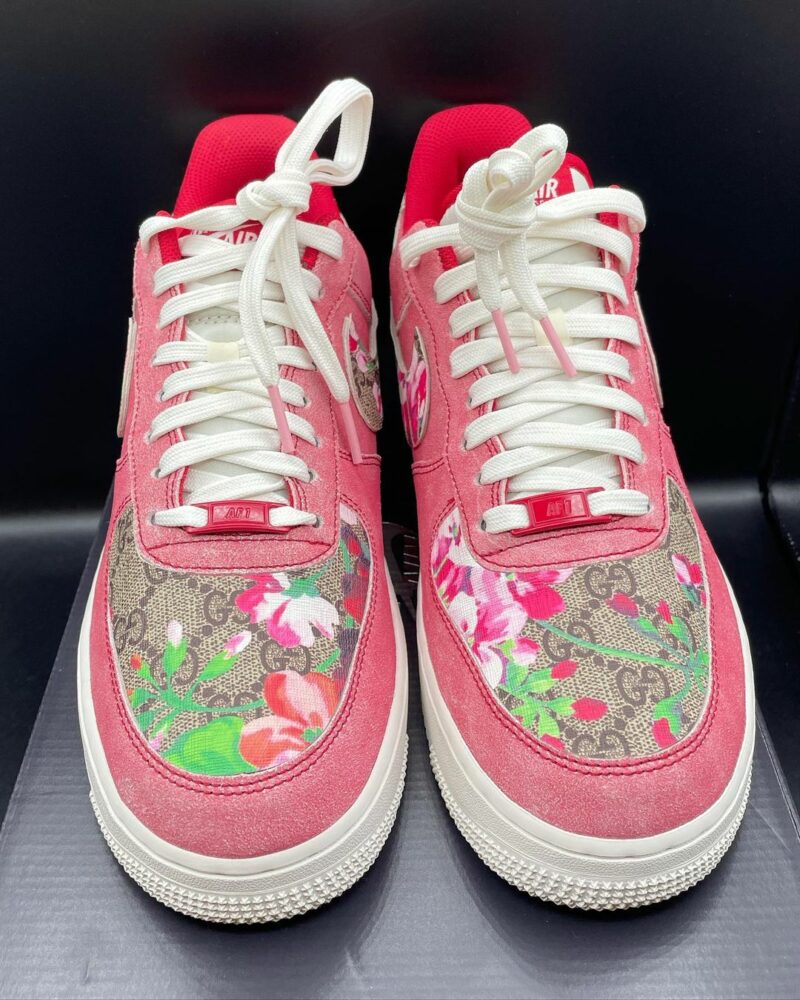 Red Gucci Floral Air Force 1 Custom