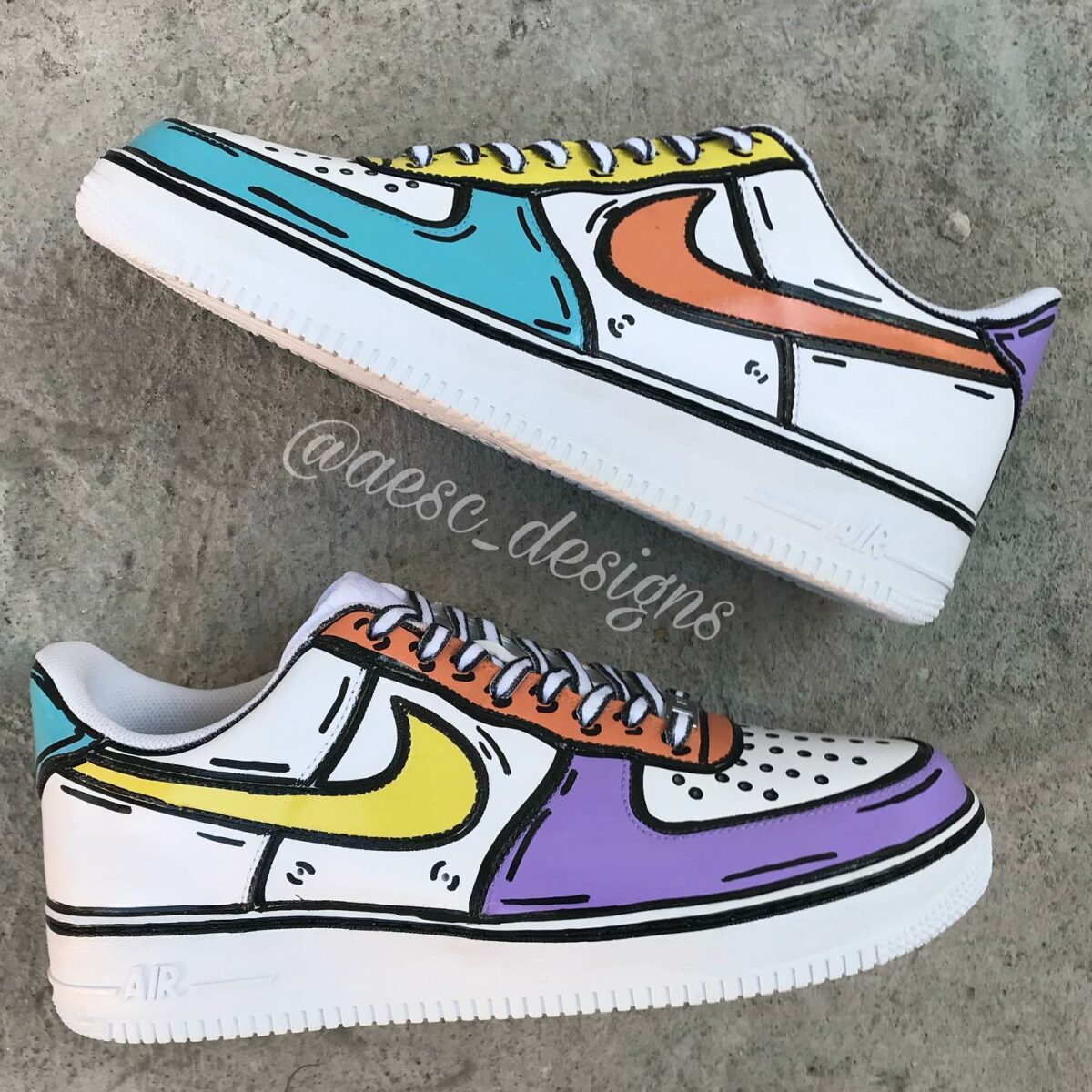 Reverse Cartoon Air Force 1 Custom