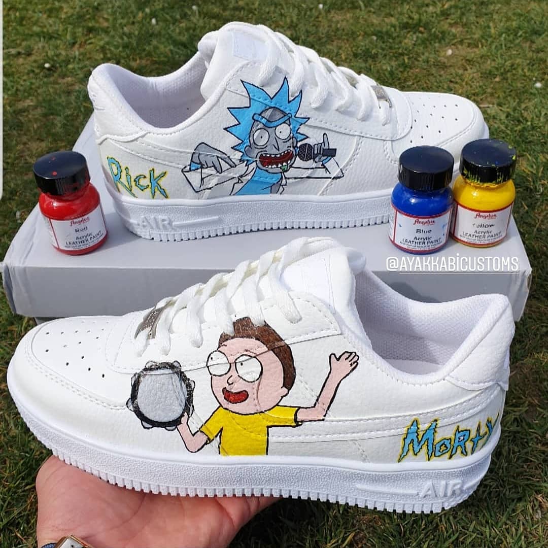 Rick and Morty Air Force 1 Custom, Air Force 1, Custom Sneakers ...