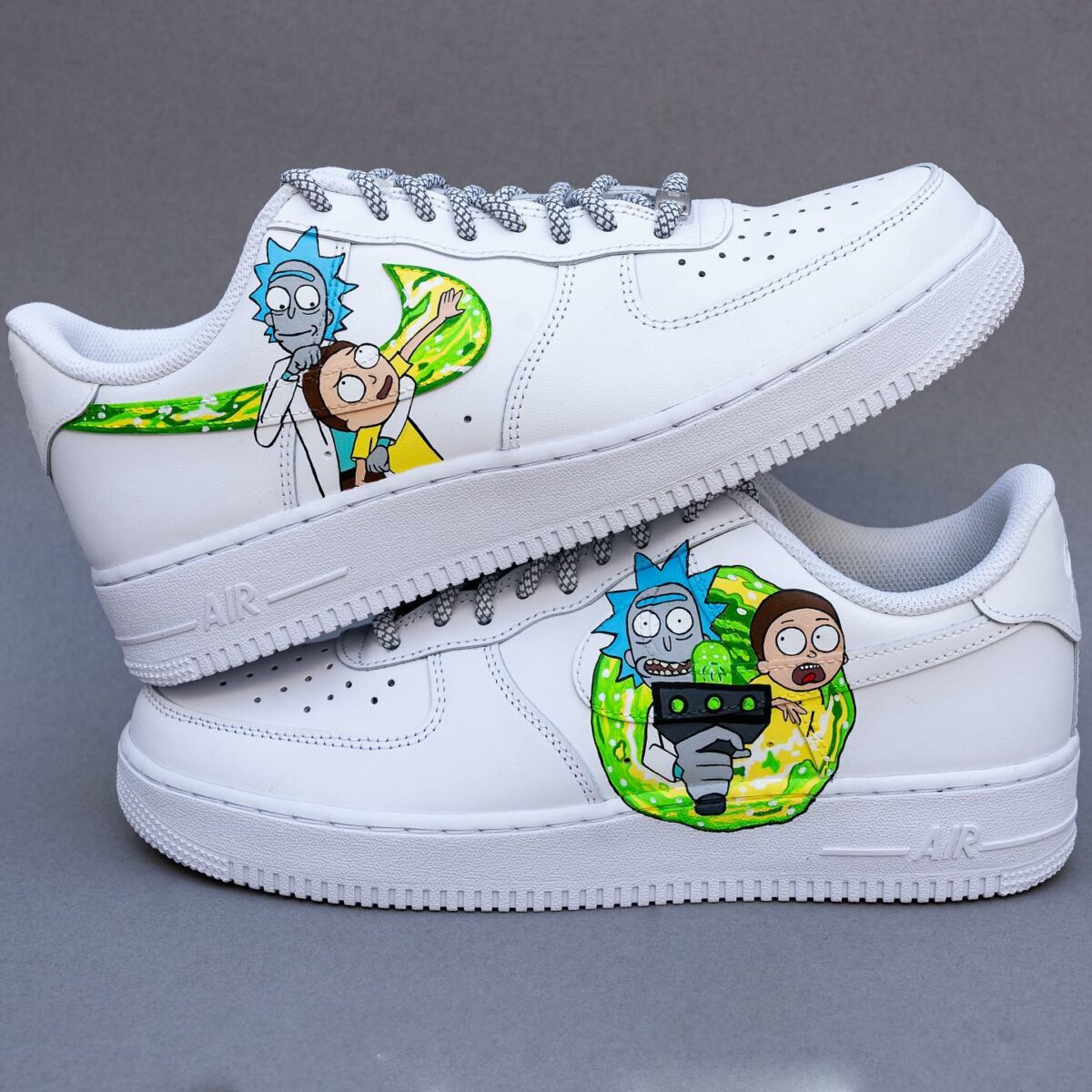 Rick and Morty Air Force 1 Custom, Air Force 1, Custom Sneakers ...
