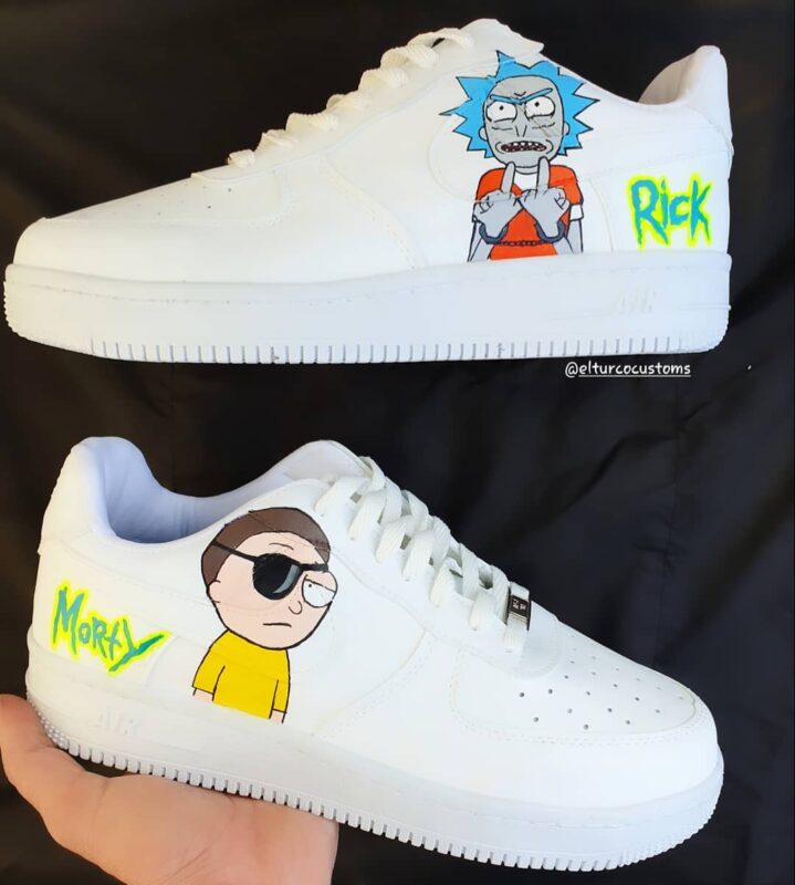 Rick and Morty Air Force 1 Custom, Custom Hand Painted Shoes ...