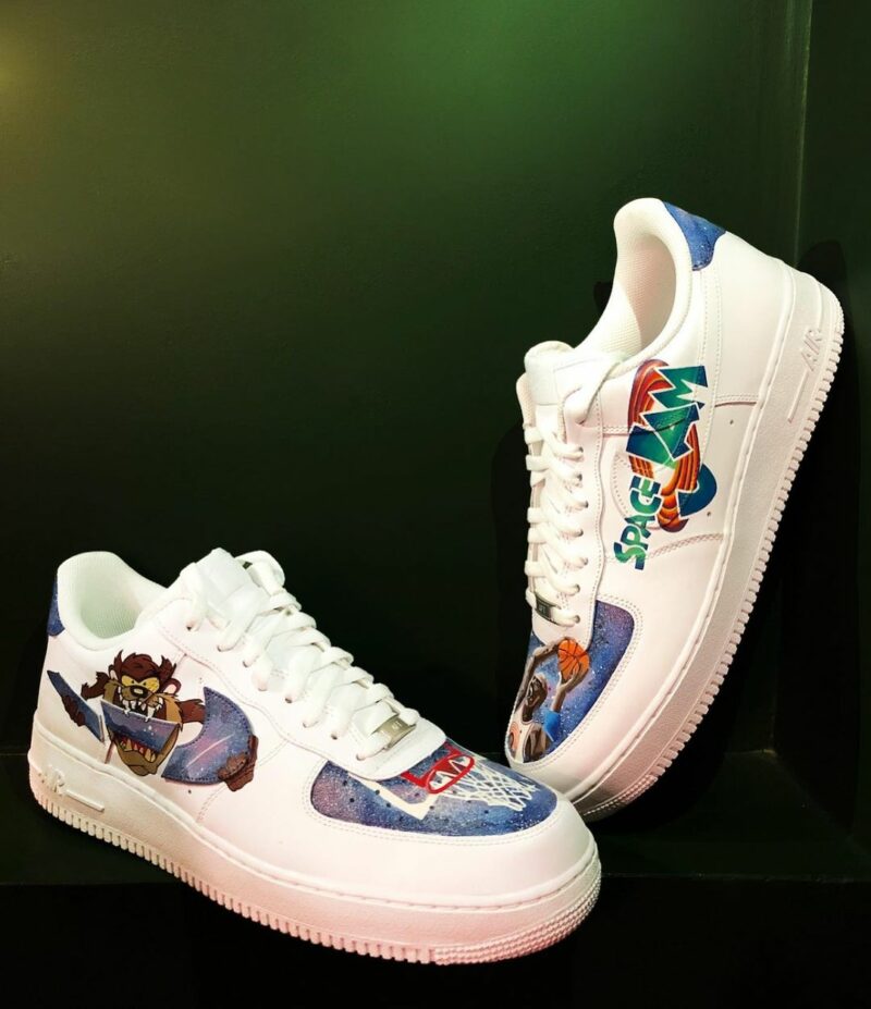 Space Jam Air Force 1 Custom, Air Force 1, Custom Sneakers - KingShooz Shop