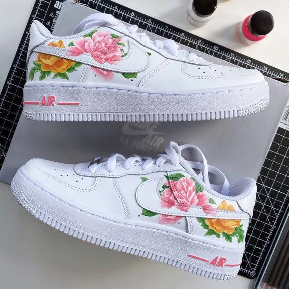 Sunflowers x Pink Air Force 1 Custom