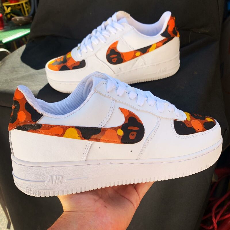 Orange Camo Air Force 1 Custom