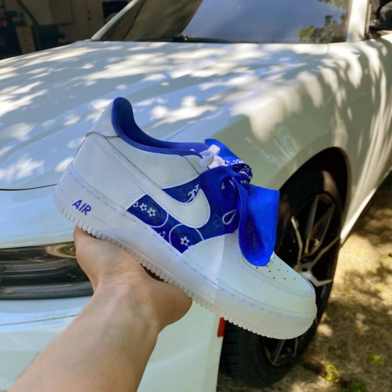 Blue Bandana Air Force 1 Custom