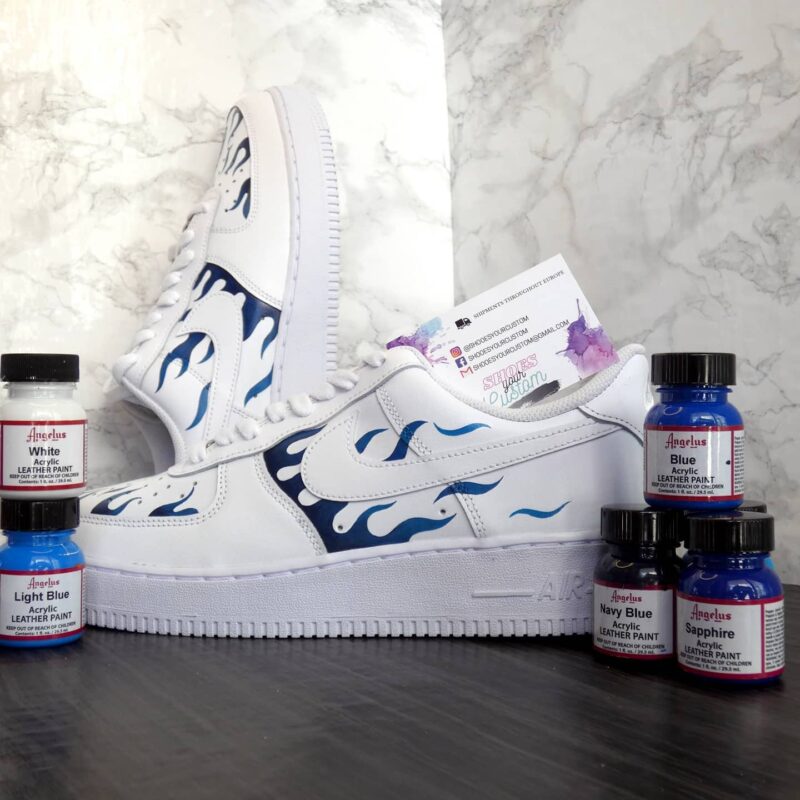 Blue Fire Air Force 1 Custom