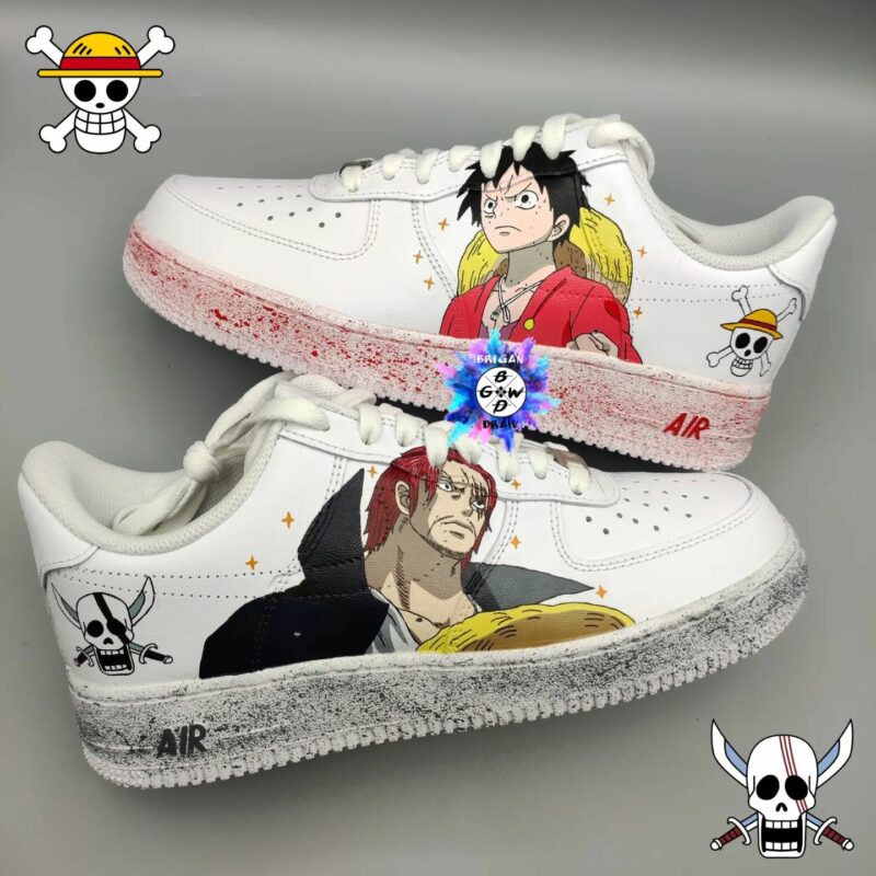 One Piece - Luffy x Shanks Air Force 1 Custom