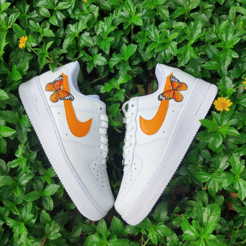 Orange Butterfly Air Force 1 Custom