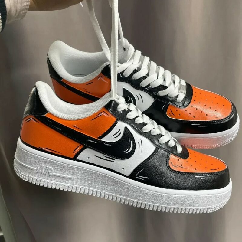 Cartoon Halloween Orange Black Air Force 1 Custom