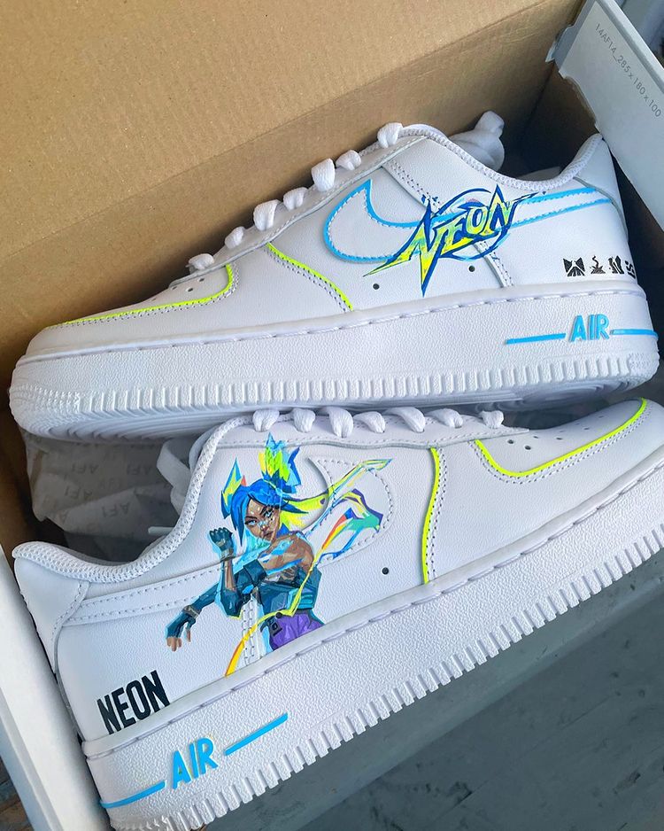 Neon Air Force 1 Custom