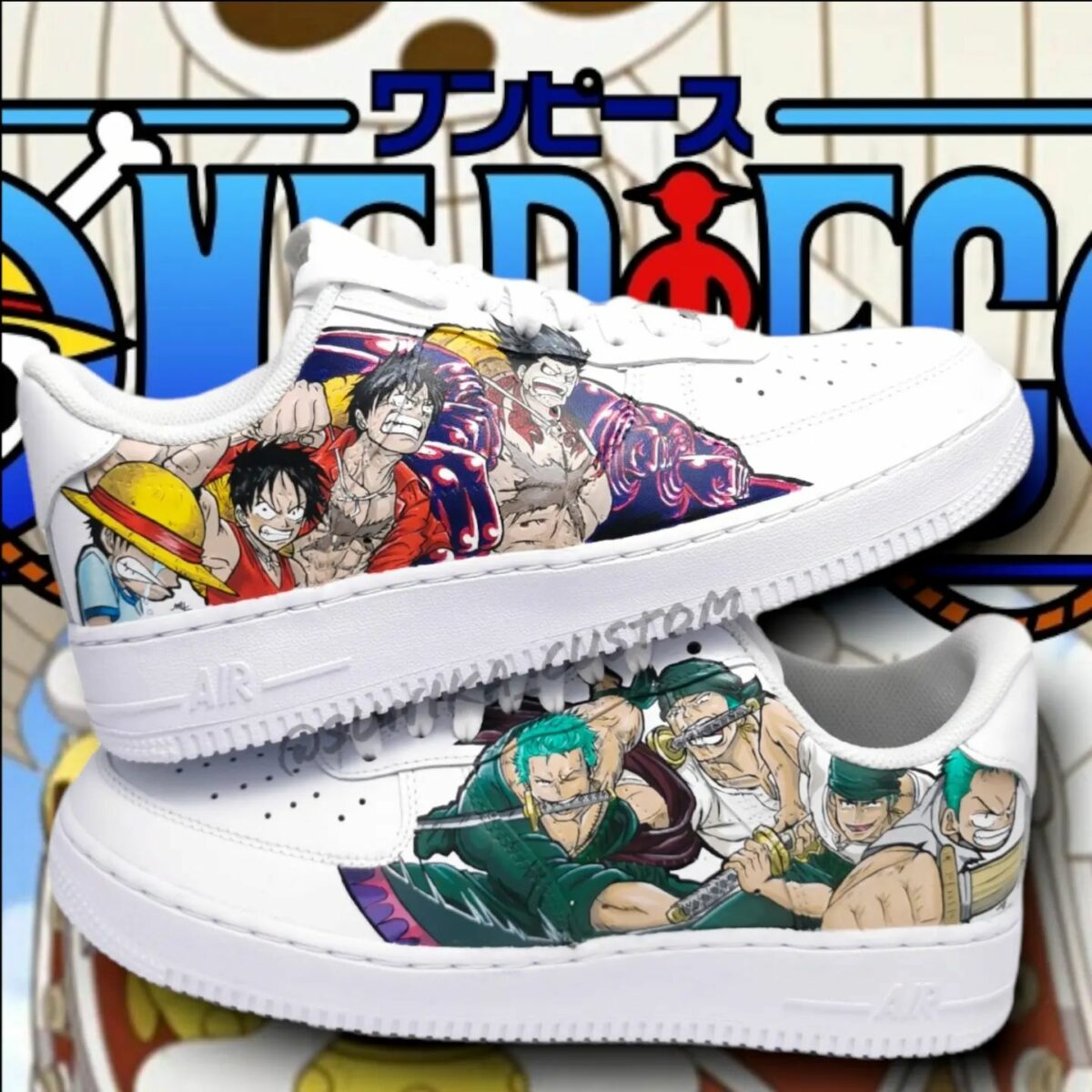 One Piece - Luffy x Zoro Air Force 1 Custom