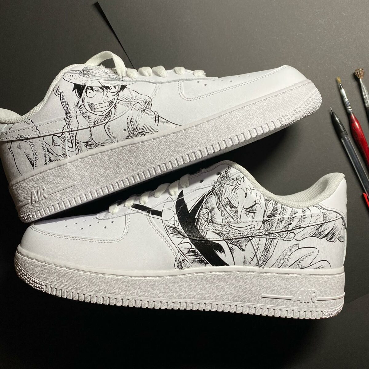 One Piece - Luffy x Zoro Air Force 1 Custom