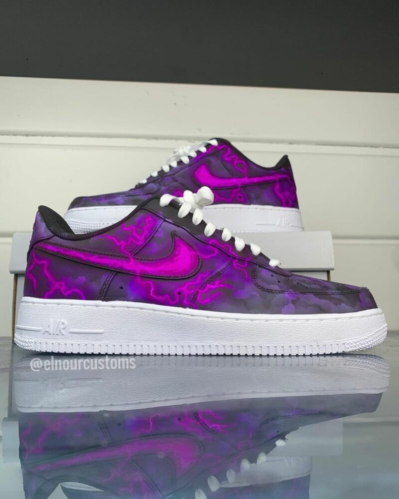 Purple Lightning Air Force 1 Custom