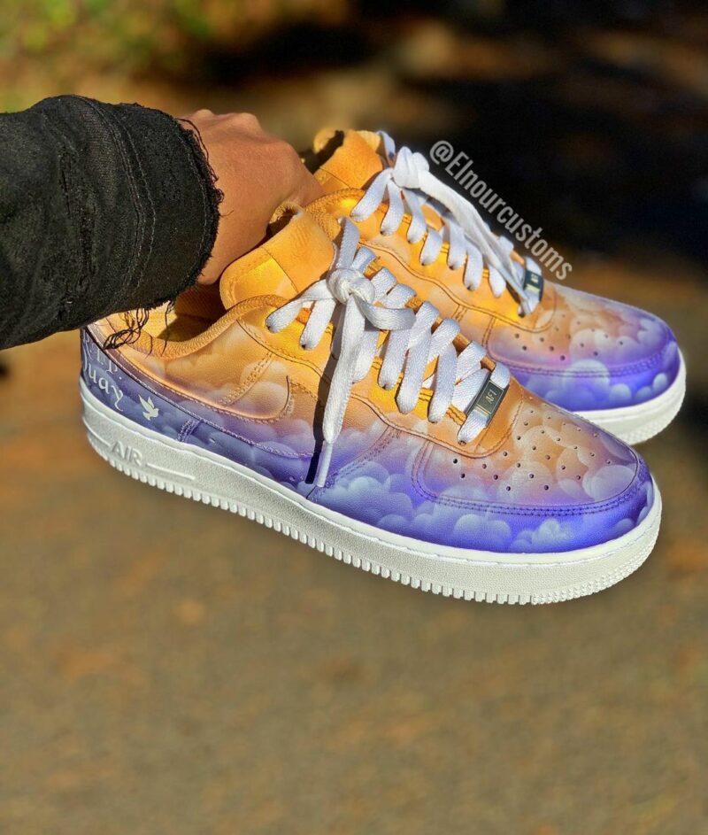 Purple and Gold Air Force 1 Custom